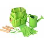 Bigjigs Toys zahradní set nářadí v plátěné tašce zelená – Sleviste.cz
