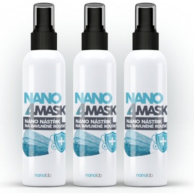 Nanolab NANO 4MASK nástřik nanostříbra na bavlněné roušky 3 x 100 ml
