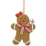 Clayre & Eef Hnědá vánoční ozdoba Perníček Gingerbread 8*1*10 cm – Hledejceny.cz