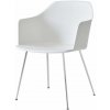 Jídelní židle &Tradition Rely HW33 s područkami chrom / white