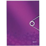 Leitz Desky s gumičkou WOW, A4, PP, purpurová – Hledejceny.cz