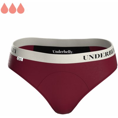 Underbelly Univers G2 Menstruační kalhotky bordó bílá z polyamidu Pro střední až silnější menstruaci