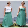 Dámská sukně Fashionweek dlouhá letní sukně ze vzdušného materiálu 2W1 MF266 Zelená
