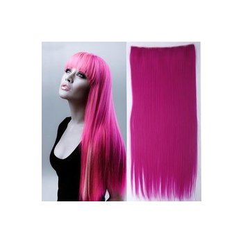 Clip in vlasy 60 cm dlouhý pás vlasů růžová ROSE PINK