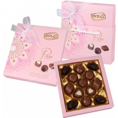 Bolci Chocolates Rosa Dárková bonboniéra s taškou 130 g – Hledejceny.cz