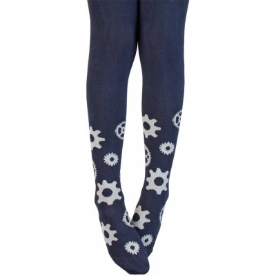 Wola Chlapecké vzorované punčocháče OZUBENÁ Kola tmavě modré – Hledejceny.cz