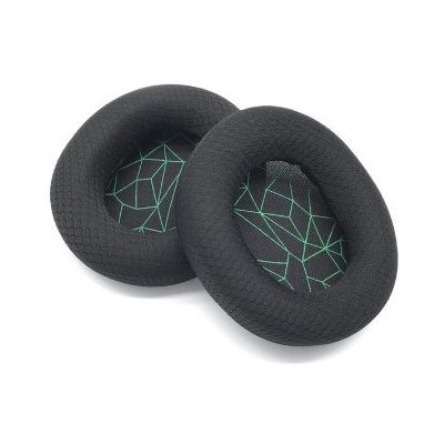 eses náušníky pro sluchátka SteelSeries Arctis černé se zeleným vzorem látkové – Sleviste.cz
