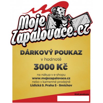 e-Dárkový poukaz 3000 Kč – Zboží Mobilmania