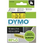 DYMO páska D1 12mm x 7m, černá na žluté, 45018, S0720580 – Hledejceny.cz