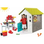 Smoby set domeček Jolie s 3 okny a 2 žaluziemi a pracovní dílna Mecanics s doplňky 810708-1 – Zboží Dáma
