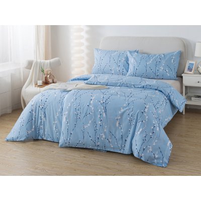 Xpose bavlna povlečení KOČIČKY na dvě lůžka modré 140x200 70x90 – Hledejceny.cz