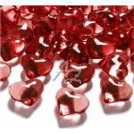 PartyDeco Dekorativní krystaly srdce červené – Sleviste.cz