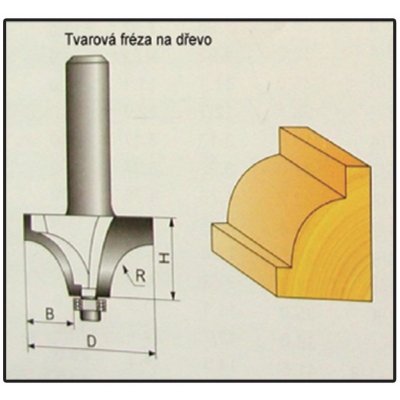 Tvarová fréza Stavtool P70906 do dřeva 9,52x11,3mm – Zboží Mobilmania