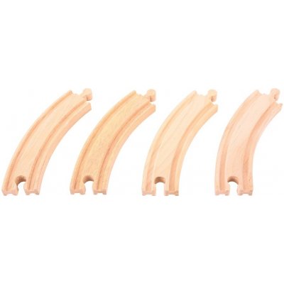 Bigjigs Rail Dlouhé kruhové koleje 17cm 4ks – Sleviste.cz