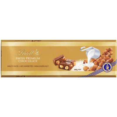 Lindt mléčná s lískovými oříšky 300 g – Zbozi.Blesk.cz