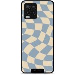 Mobiwear Glossy Realme 8 GA59G Modrá a béžová šachovnice – Sleviste.cz