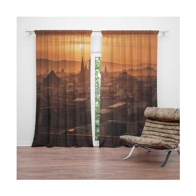 Sablio Závěs Barcelona Night Skyline: 2ks 140x250cm – Hledejceny.cz