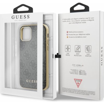 Pouzdro Guess 4G iPhone 11 šedé – Zboží Mobilmania