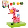 Dřevěná hračka Bino Baby motorický labyrint Žirafa provlékačka s korálky