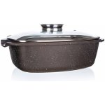 Banquet Pekáč s nepřilnavým povrchem Premium Dark Brown 39,5 x 22 x 11 cm s poklicí s aroma knobem – Zboží Dáma