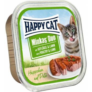 Happy Cat Minkas Duo drůbeží a jehněčí 6 x 100 g