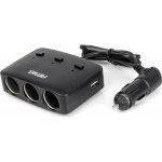 Prodlužovací zásuvka 2x USB-A ON/OFF LED 12/24V 100W 70cm AMiO 04363