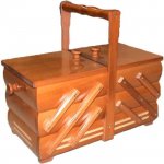 Morex Kazeta na šití dřevěná rozkládací, menší - 30 x 15 x 24 cm Vzor: 2 – Zboží Dáma