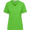 Dámská Trička JAMES & NICHOLSON Dámské Bio pracovní tričko Workwear SOLID JN1807 Zelená limetková