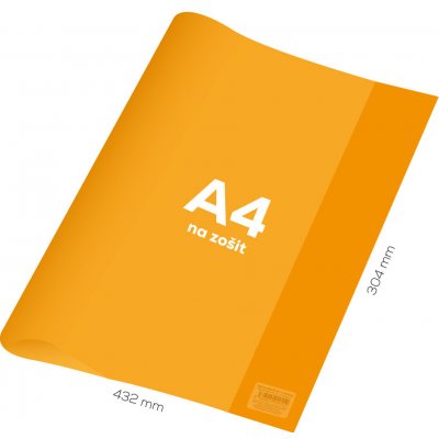Junior Obal na sešit A4 PVC 432x304 mm Neon Color transparentní oranžový – Zboží Mobilmania