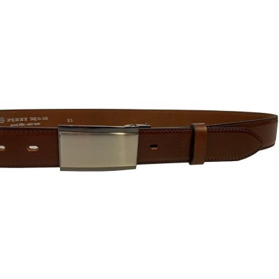 Penny Belts pánský kožený společenský opasek 35-020-4PS-48 Hnědý – Zboží Mobilmania