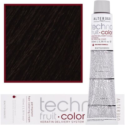Alter Ego Technofruit Color barva s keratinem pro permanentní barvení vlasů 3/0 100 ml