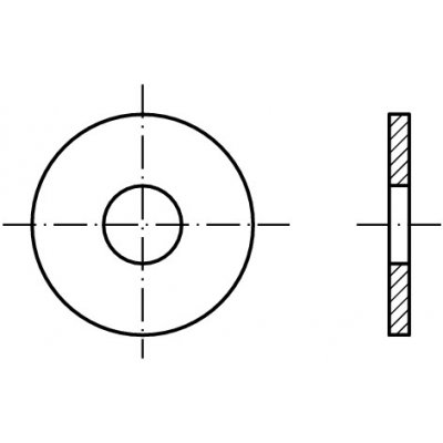 PROFISTYL DIN 440R podložka pro dřevěné konstrukce, forma R (kruh otvor) pozink Varianta: DIN 440R podložka pro dřevěné konstrukce ZB 13,5 – Zboží Mobilmania