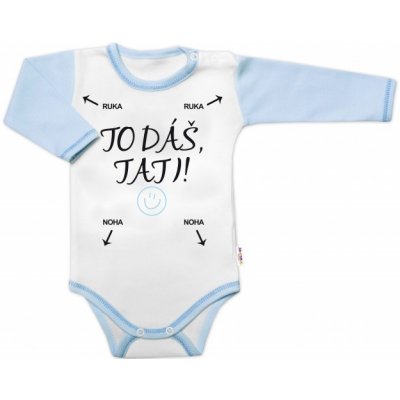 Body dlouhý rukáv s vtipným textem Baby Nellys To dáš Tati! kluk – Zbozi.Blesk.cz