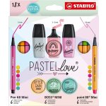 STABILO Kreativní sada Mini World 18 ks Pastel Love point 88 Pen 68 a BOSS – Hledejceny.cz