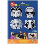 SMT Creatoys Maska škraboška 3D papírová 4ks pirát superhrdina lev mýval v sáčku 22x32 5x2cm – Hledejceny.cz