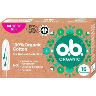 o.b Organic Mini tampony z organické bavlny 16 ks – Zboží Mobilmania
