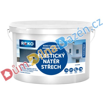 Rokospol Roko Flexibilní membrána nátěr na renovaci střech RK665 Barva: Šedá RAL 7001, Hmotnost: 8 kg – Sleviste.cz
