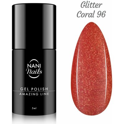 NANI Gel lak Amazing line Glitter Coral 5 ml – Zboží Dáma