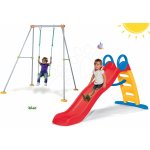 Smoby Set šmykľavka Funny Toboggan 2 m+hojdačka s kovovou konštrukciou výška SM820401-11 180 cm – Hledejceny.cz