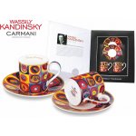 Carmani šálek s podšálkem espresso Wassily Kandinsky 2 x 100 ml – Zboží Mobilmania