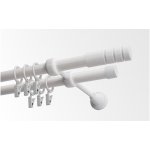 GARNÝŽE-HEBR Garnýž Techno bílá dvojitá 340 cm – Hledejceny.cz