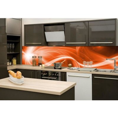Dimex KI260-037 Samolepící fototapeta do kuchyně Orange Abstract rozměry 260 x 60 cm – Zboží Mobilmania