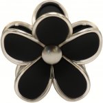 Skřipec na vlasy - květ Barva: černá – Zboží Mobilmania