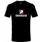 Snowboard logo tričko dětské bavlněné černá