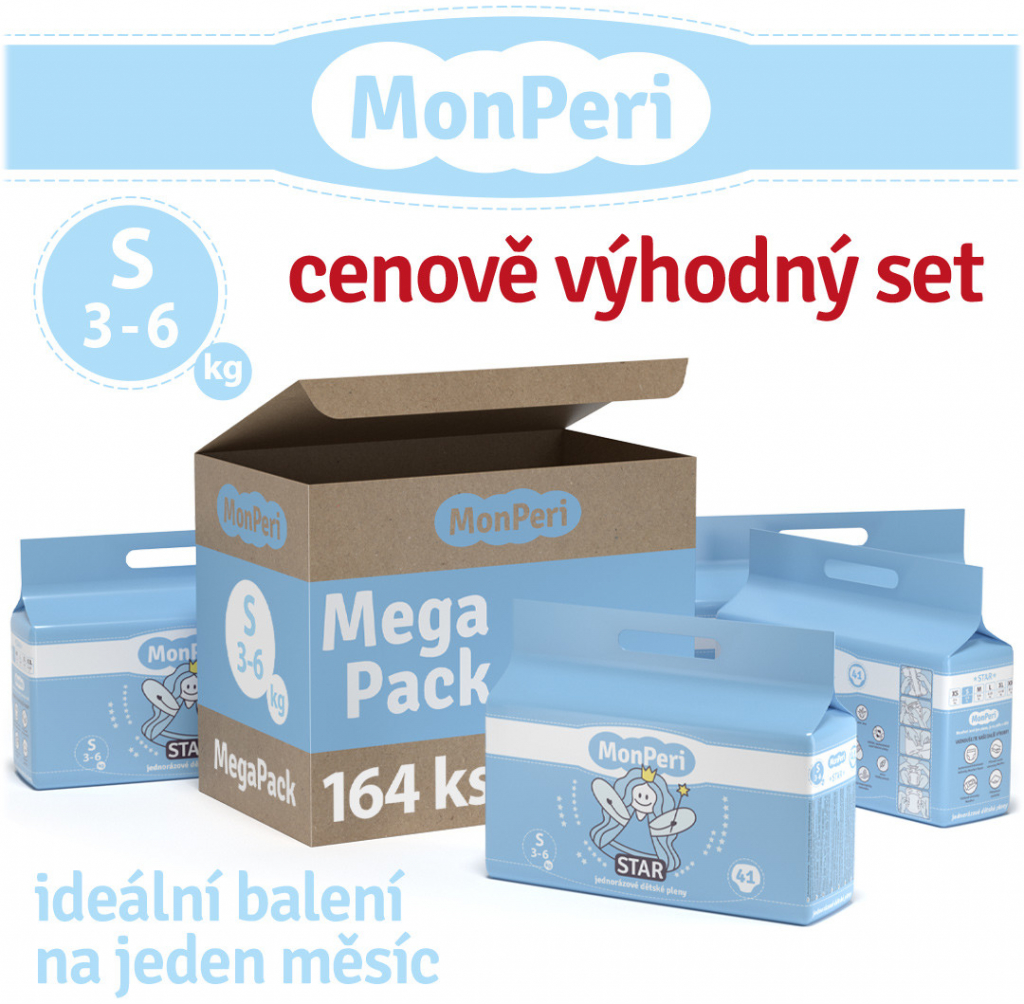 MonPeri STAR S 3-6 kg 2 164 ks