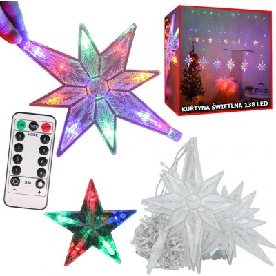 Verk Group Hvězda girlanda světla opona 138 LED diod 26019_MK – Hledejceny.cz