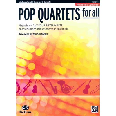 POP QUARTETS FOR ALL Revised and Updated level 1-4 altový saxofon – Zboží Mobilmania