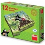 Dino kostky kubus Krtek a přátelé dřevo 12ks v krabičce 21x18x4cm – Hledejceny.cz