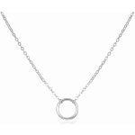 Agato Něžný stříbrný náhrdelník kroužek AGT-N034X – Zboží Dáma
