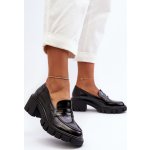 Big Star Shoes DÁMSKÉ MOKASÍNY NA MASIVNÍM PODPATKU BIG STAR NN274055 černé – Zboží Dáma